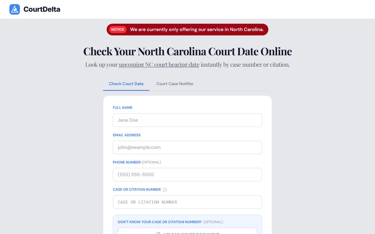 Caldwell County court records after arrest court date search fields